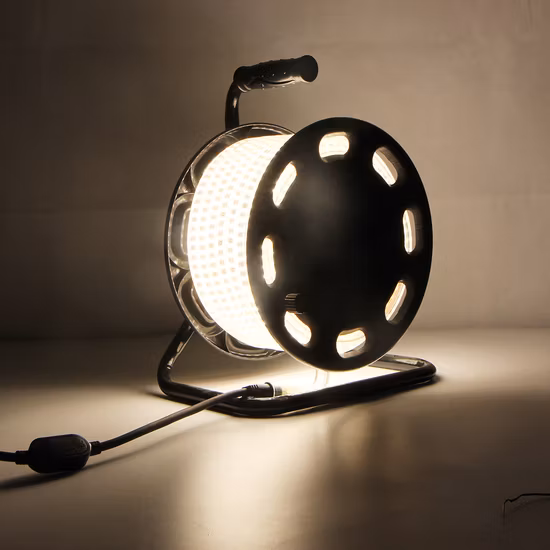 AC230V AC100V AC110V LED 건설 현장 조명 스트립(스탠드 포함) 안전 LED 작업 조명 드럼(접근 조명 방향 조명용)